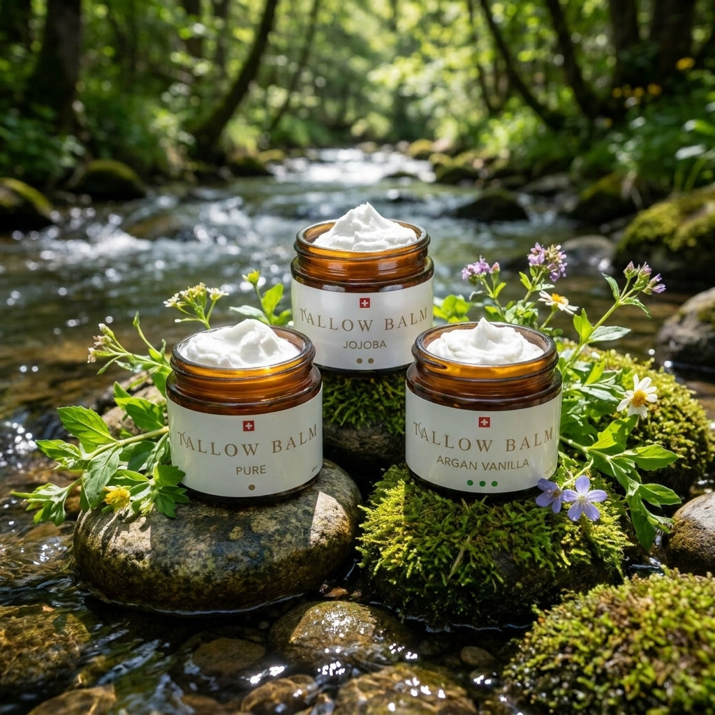 Swiss Tallow Balm Entdeckungsset - 3x Creme mit 100% Talg aus Weidehaltung