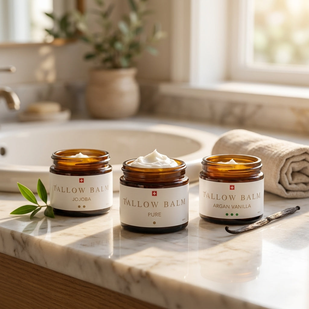 Swiss Tallow Balm Entdeckungsset - 3x Creme mit 100% Talg aus Weidehaltung